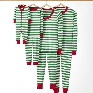 Hanna Andersson Green and White Striped Family Pajama Set- MEN